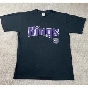 Sacramento Kings T Shirt Mens Medium Black Purple Graphic Tee Vf 90S